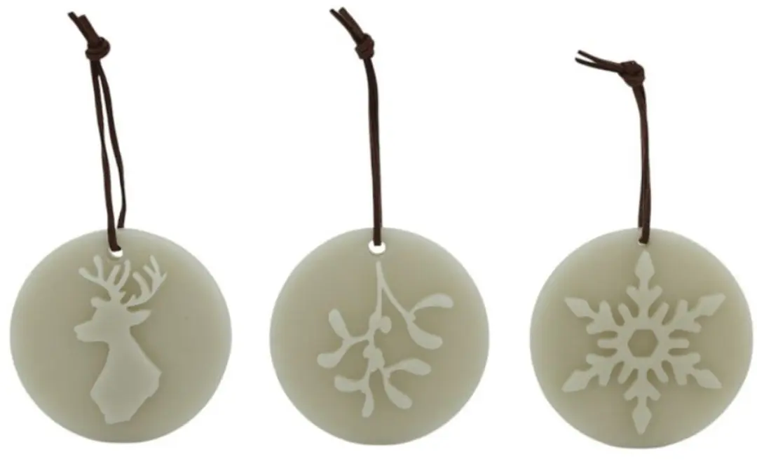 Home Society Geurende wax Ornamenten Winter Greige