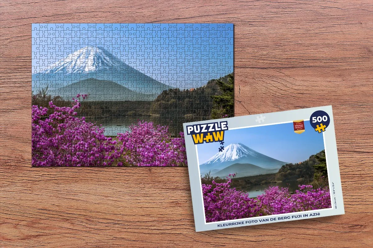 PuzzleWow Legpuzzel Fuji - 500 Stuks Multicolor