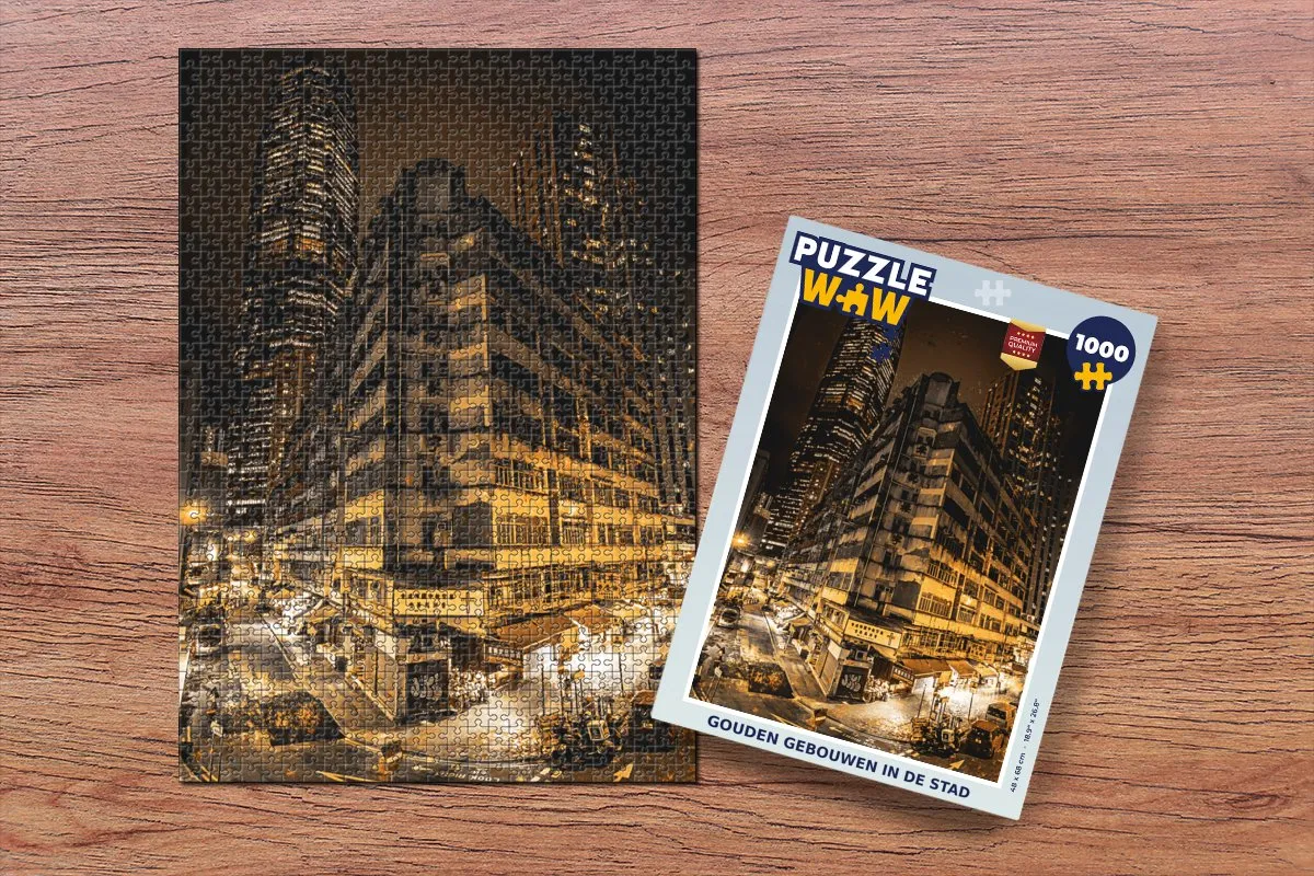 PuzzleWow Straten & Steden Legpuzzel 1000 Stuks - Multicolor