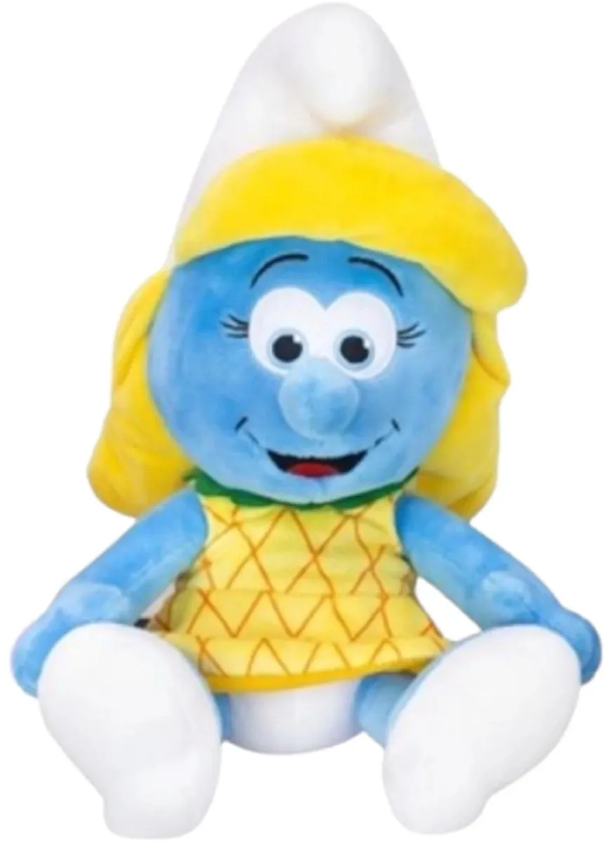 De Smurfen Smurfin Ananas Jurk Pluche Knuffel 30cm