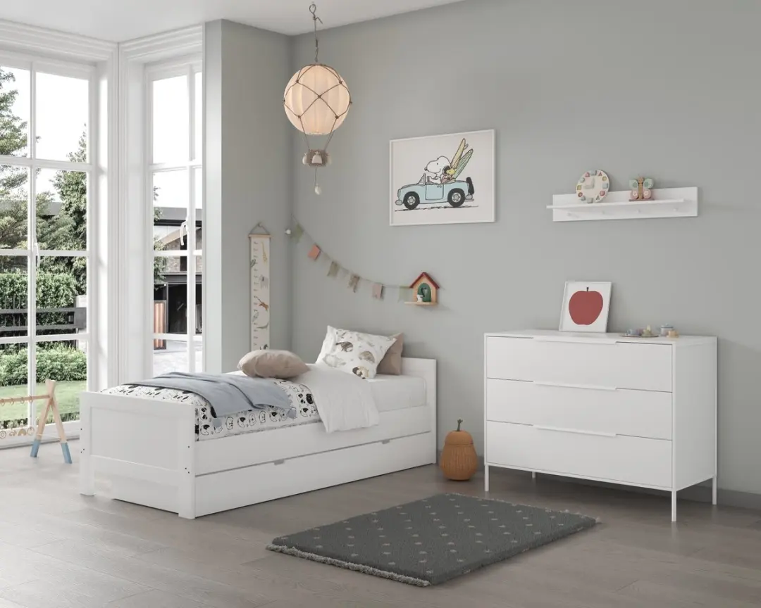 Born Lucky Tienerkamer Noel Wit 2 Delig Met Bed Met Lade