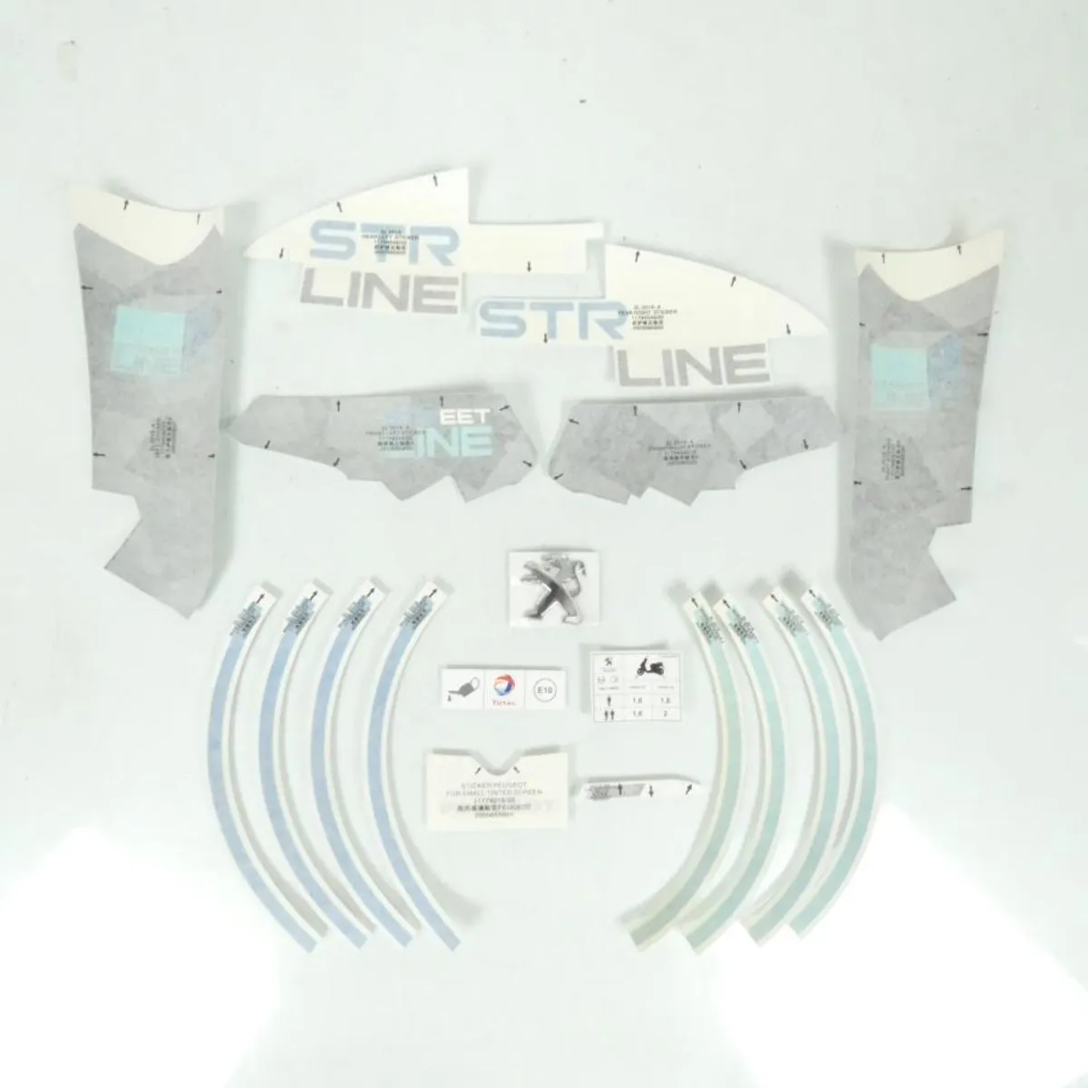 Peugeot 804342 STREET LINE Autocollantkit - Zwart/Blauw