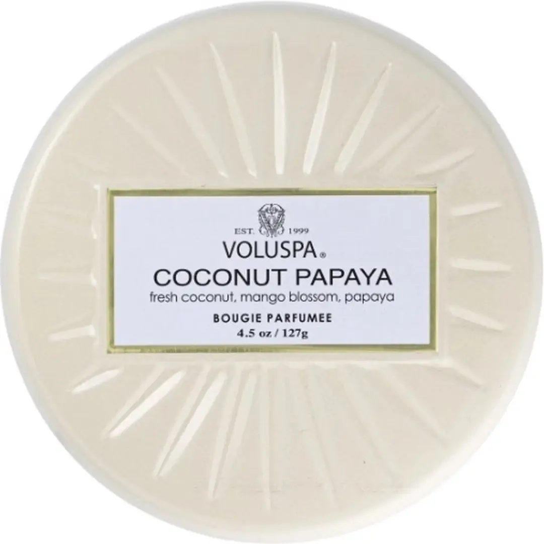 Voluspa Vermeil Coconut Papaya Mini Geurkaars 127g