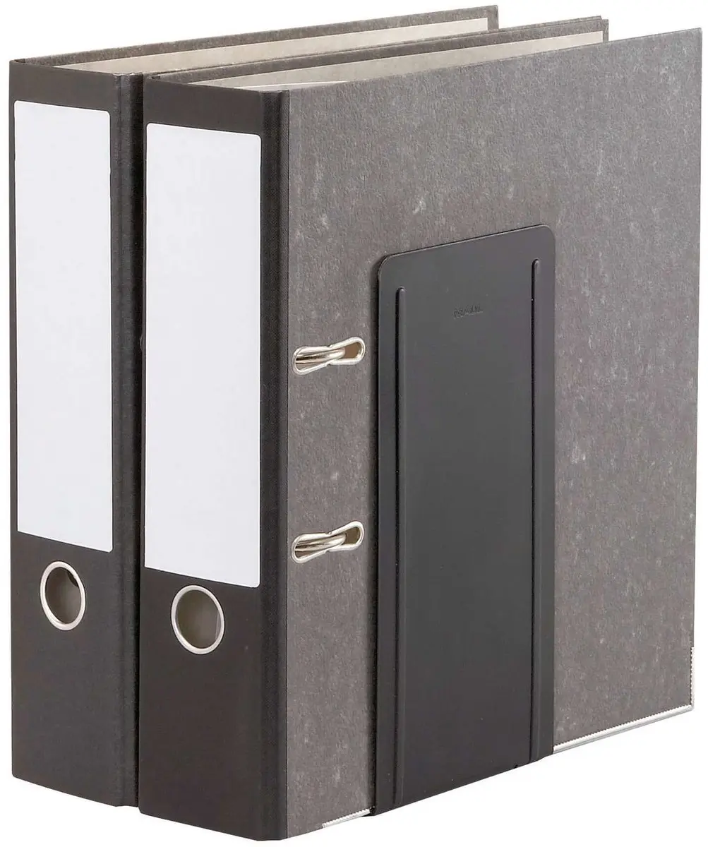 MAUL Pro Boekensteunen Staal 14x12x24cm - 2 Stuks - Zwart - afbeelding 3 van 6