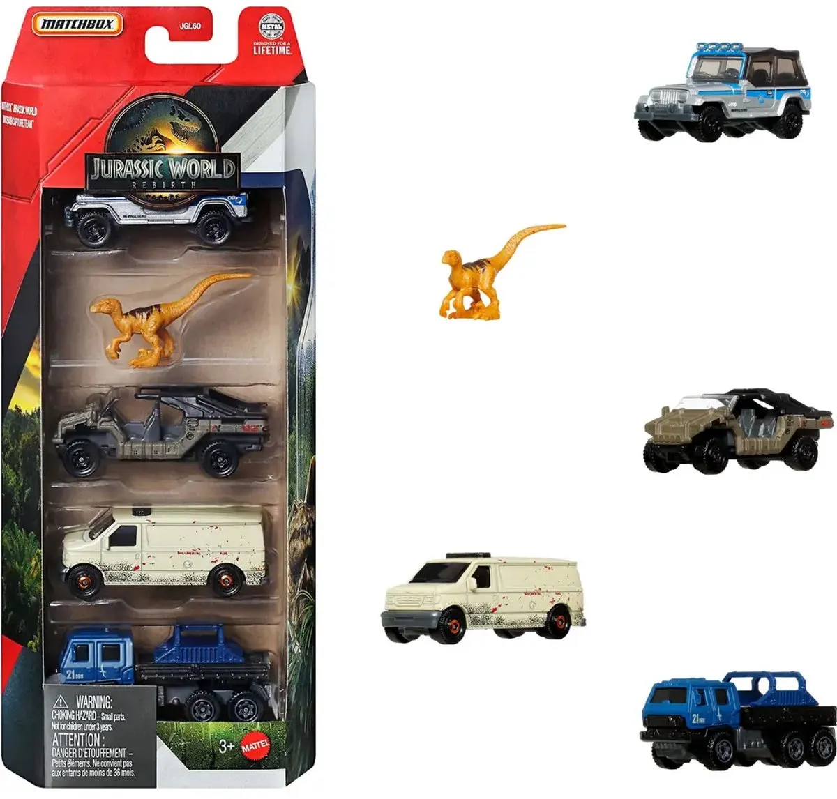 Jurassic World JGL24 Voertuigenset - Meerkleurig