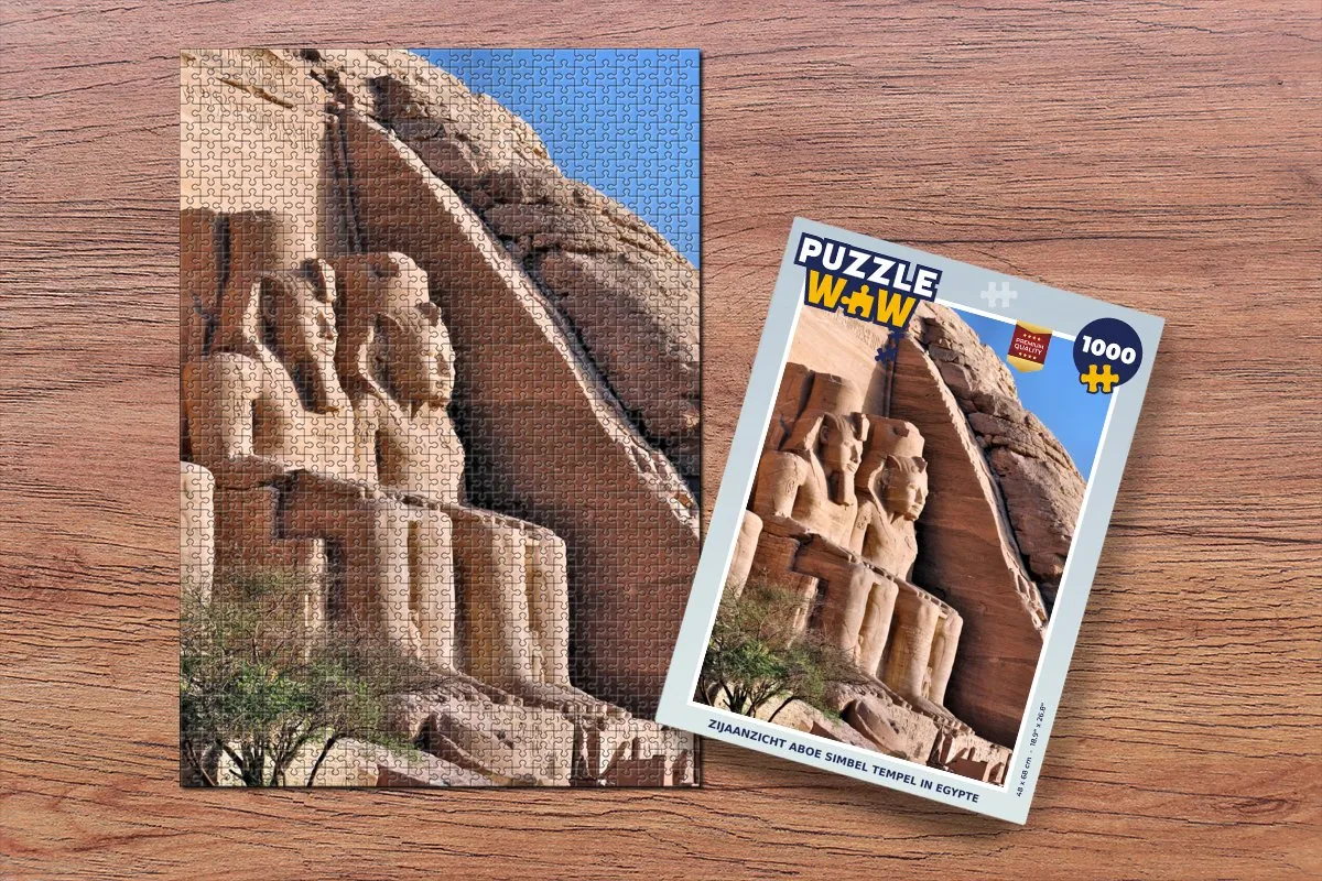 PuzzleWow Legpuzzel Aboe Simbel 1000 Stuks - Multicolor