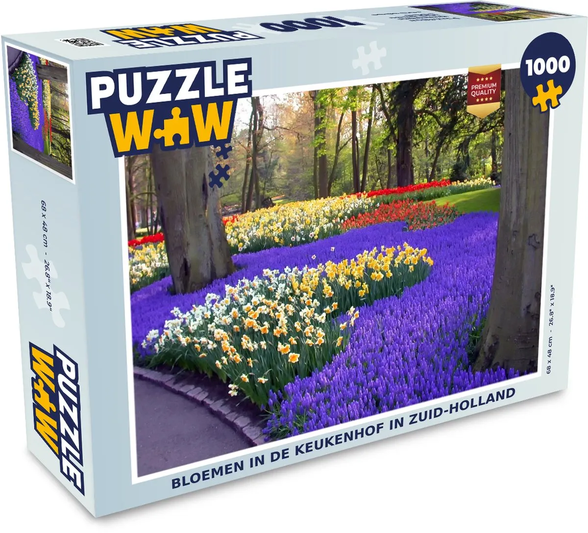 PuzzleWow Bloemen in de Keukenhof Legpuzzel 1000 Stuks
