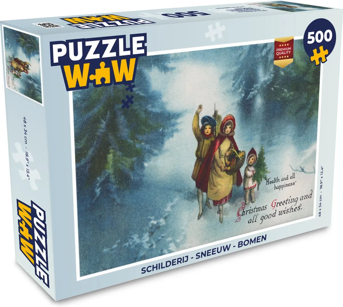 PuzzleWow Kerstboodschap Legpuzzel 500 Stuks