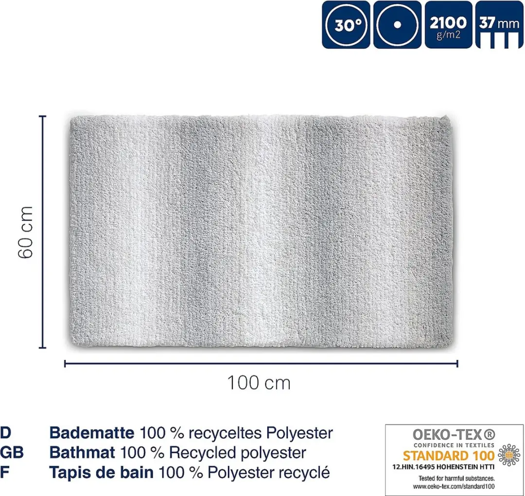 Kela Badmat Freeze Blue 100x60cm - afbeelding 4 van 6