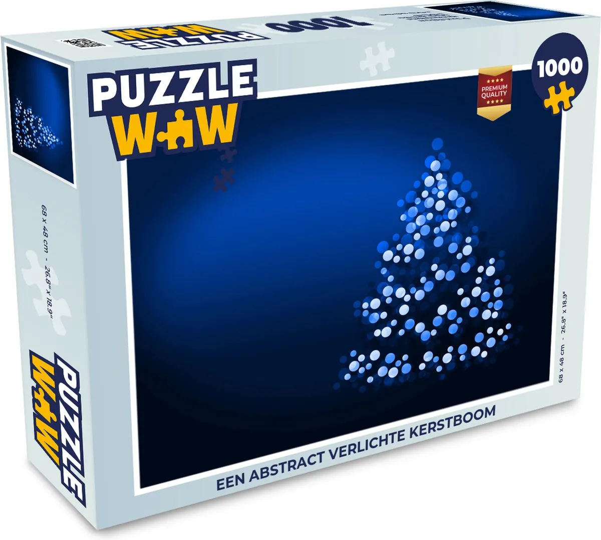PuzzleWow Legpuzzel Abstracte Kerstboom 1000 Stuks