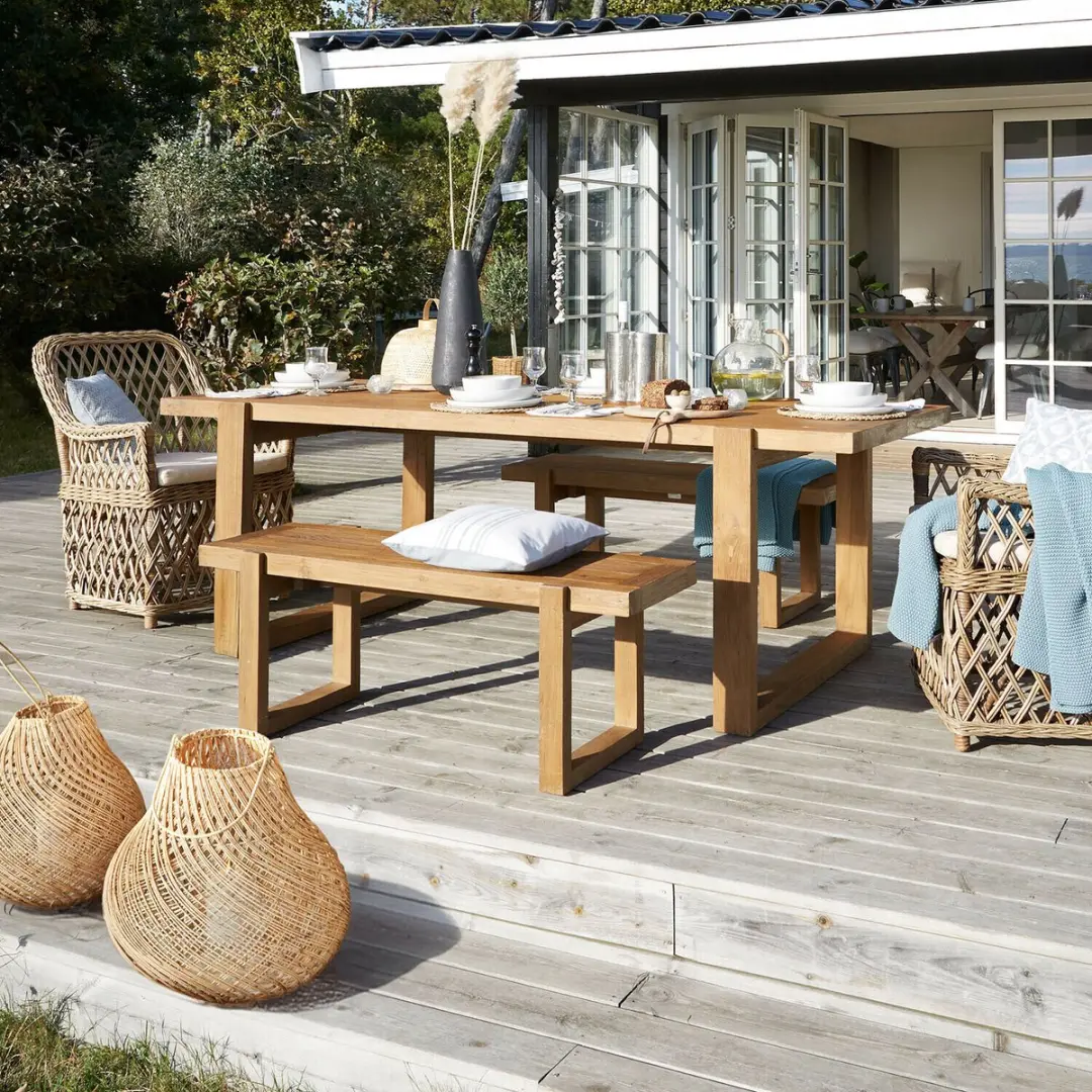 Loberon Halinor Tafel - 6 Personen - Bruin - afbeelding 4 van 5