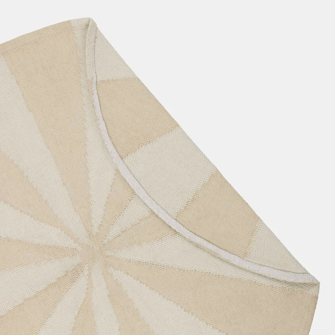Loberon Wobbilo Vloerkleed 120cm - Beige/Crème - afbeelding 5 van 6