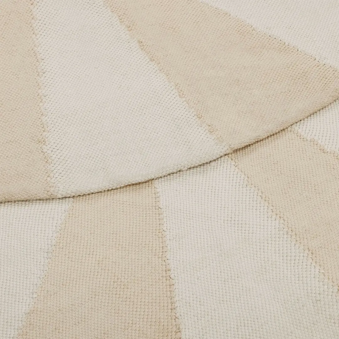 Loberon Wobbilo Vloerkleed 120cm - Beige/Crème - afbeelding 2 van 6