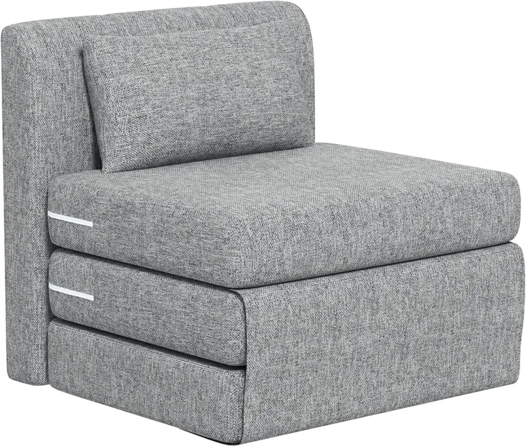 HOMCOM Floor Chair-Polyester, Schaumstoff-85L x 75B x 74H cm-Grau