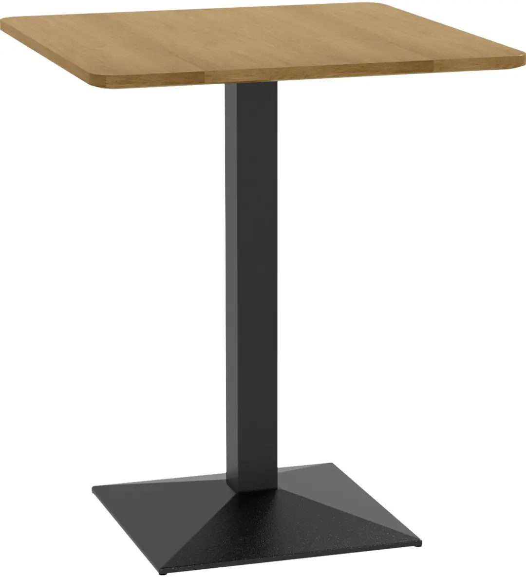 Homcom Eettafel-Spaanplaat, Staal-70L x 70B x 75H cm-Donkerbruin + Zwart