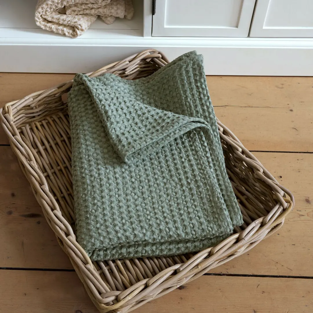 Loberon Maralei Badhanddoek - Groen - afbeelding 4 van 4