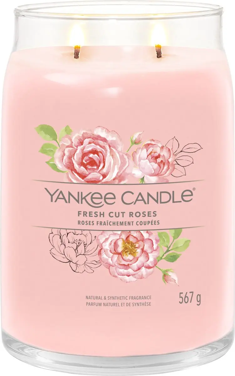 Yankee Candle Fresh Cut Roses Geurkaars - Roze - afbeelding 3 van 3