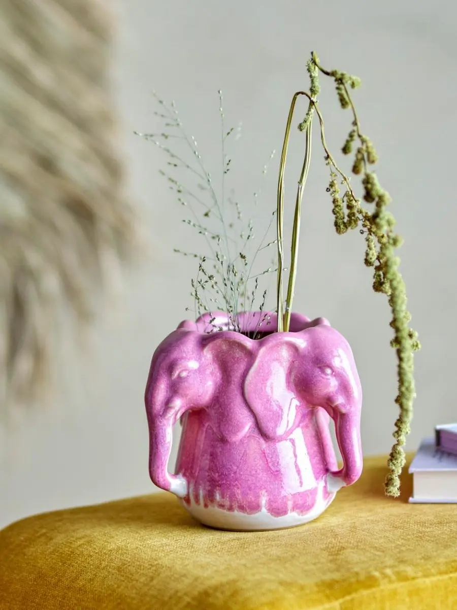 Bloomingville Pontus Vaas - 15,5cm - Roze - afbeelding 2 van 5
