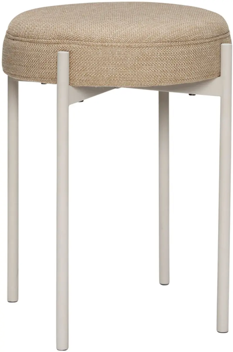 Hübsch kruk Silo grijs