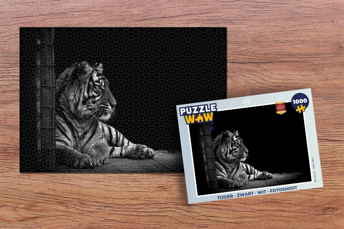 PuzzleWow Tijger Legpuzzel 1000 Stuks - Multicolor