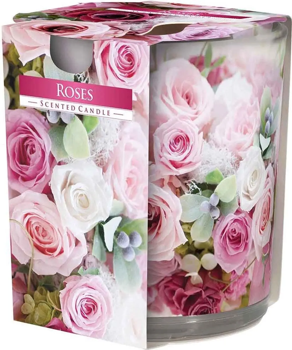 Cosy & Trendy Ct Geurkaars Glas Roses