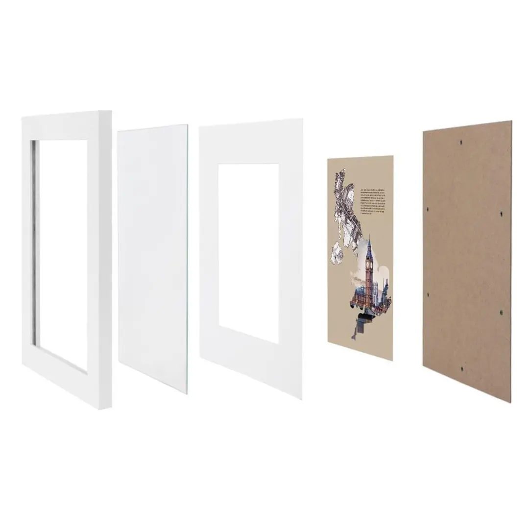 Songmics Fotolijst Set 3 Stuks 33x45cm Wit - afbeelding 5 van 6