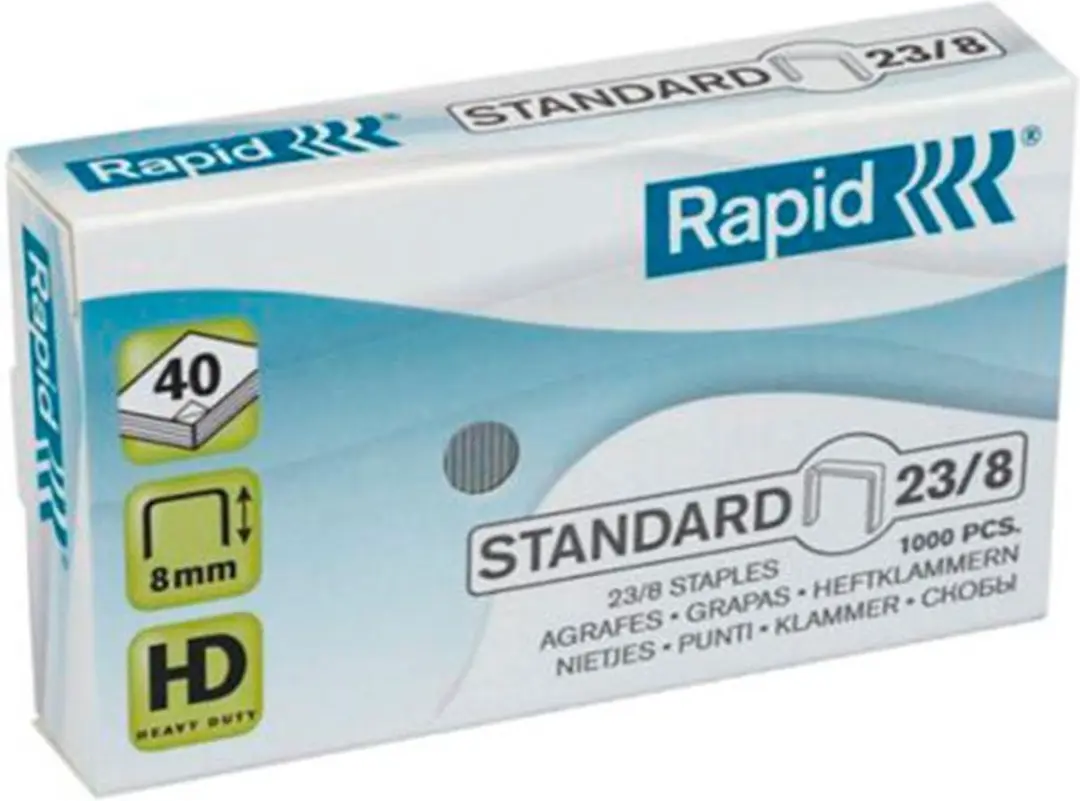 Rapid Papierklem Standaard 1000 Stuks - Gegalvaniseerd Staal - afbeelding 2 van 3