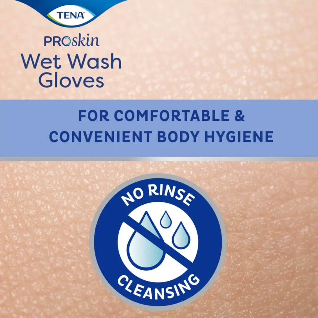 TENA Proskin Wet Wash Gloves Mild - 30x8 Stuks - afbeelding 2 van 6