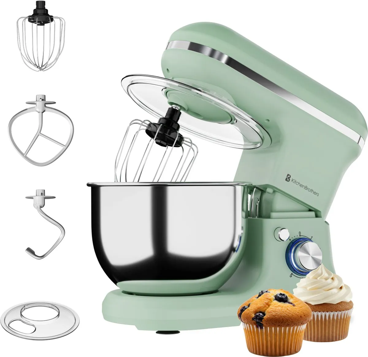KitchenBrothers 1200W Keukenmachine 5L