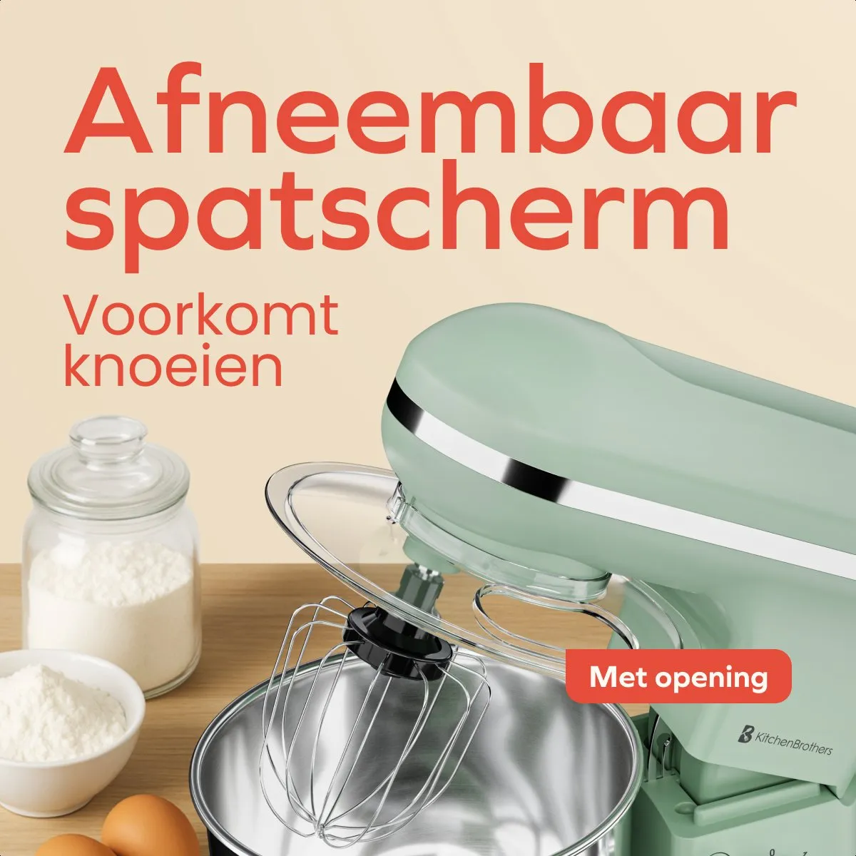 KitchenBrothers 1200W Keukenmachine 5L - Pastelgroen