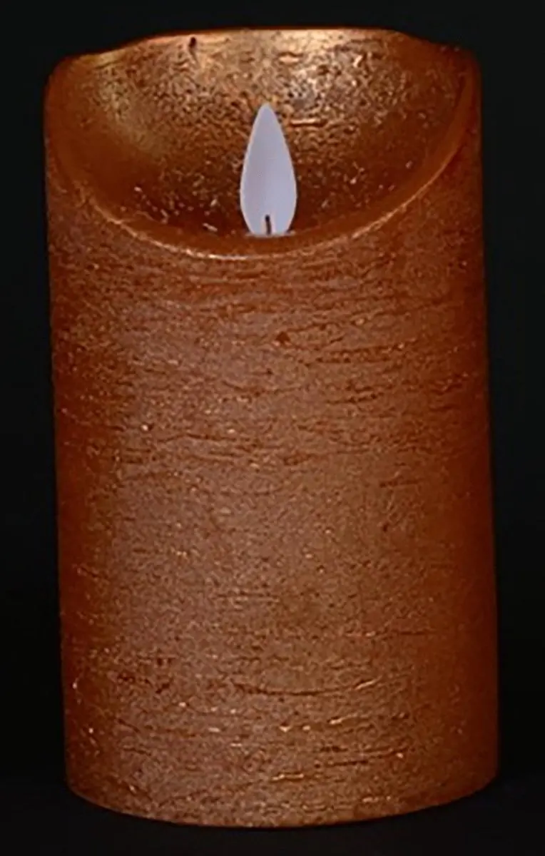 Anna's Collection LED Kaars Rustiek Koper 7,5x12,5cm - afbeelding 4 van 5