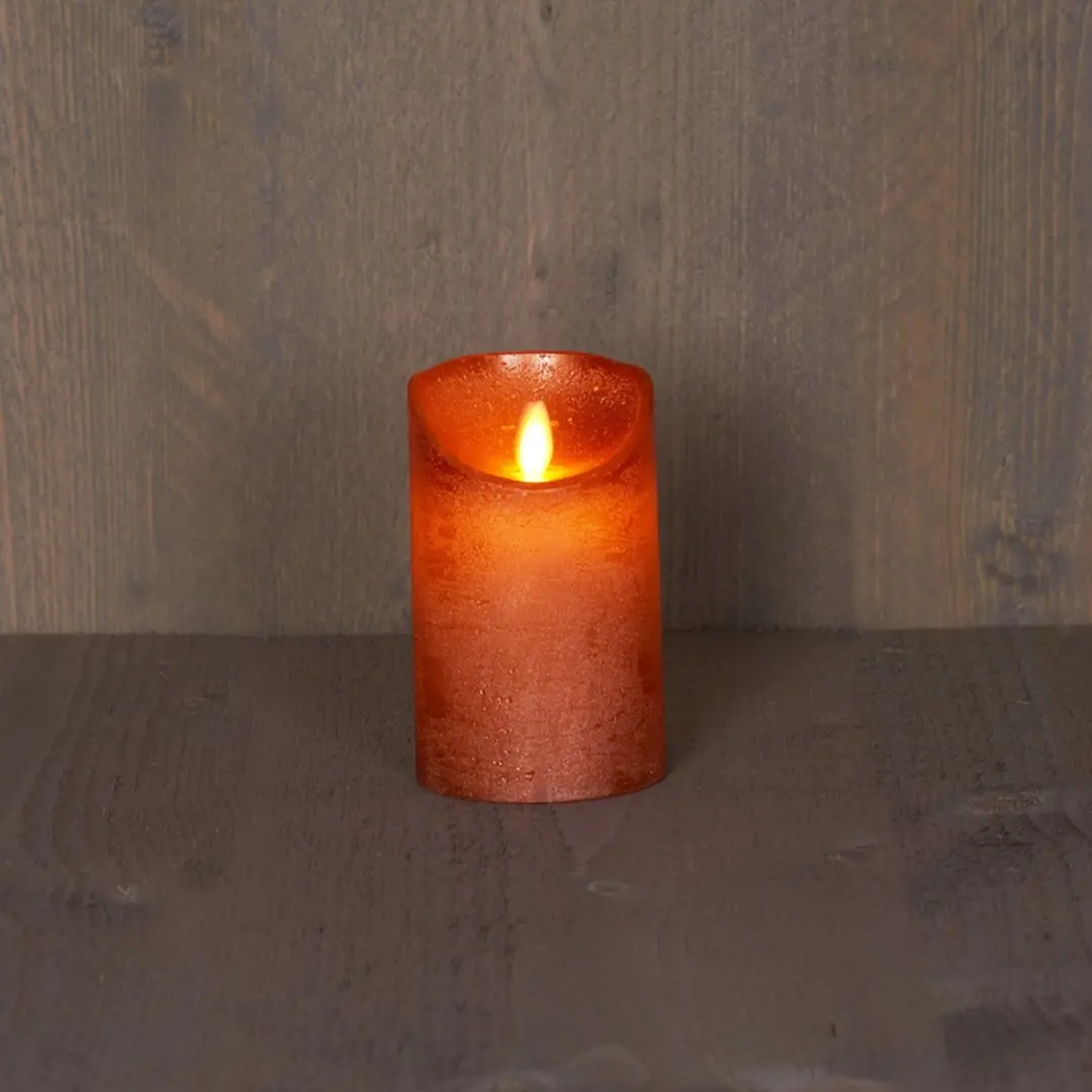 Anna's Collection LED Kaars Rustiek Koper 7,5x12,5cm - afbeelding 2 van 5