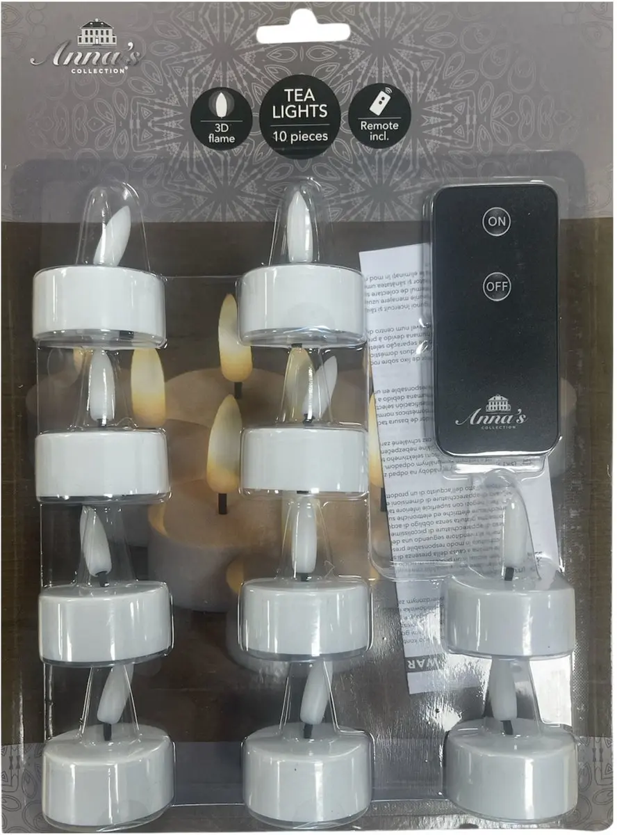 Anna's Collection LED Waxinelichtjes Osmin 10 Stuks - Wit - afbeelding 2 van 6