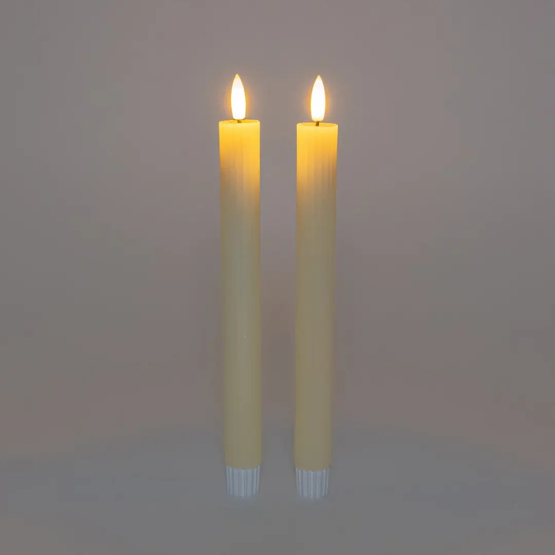 Anna's Collection Led Kaarsen 23cm - 2 Stuks - Ivoorwit - afbeelding 3 van 5