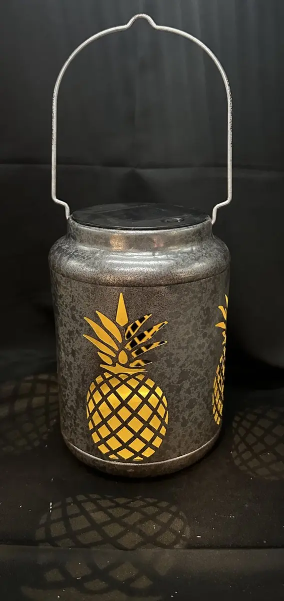 Metalen solarlamp lantaarn "ananas"