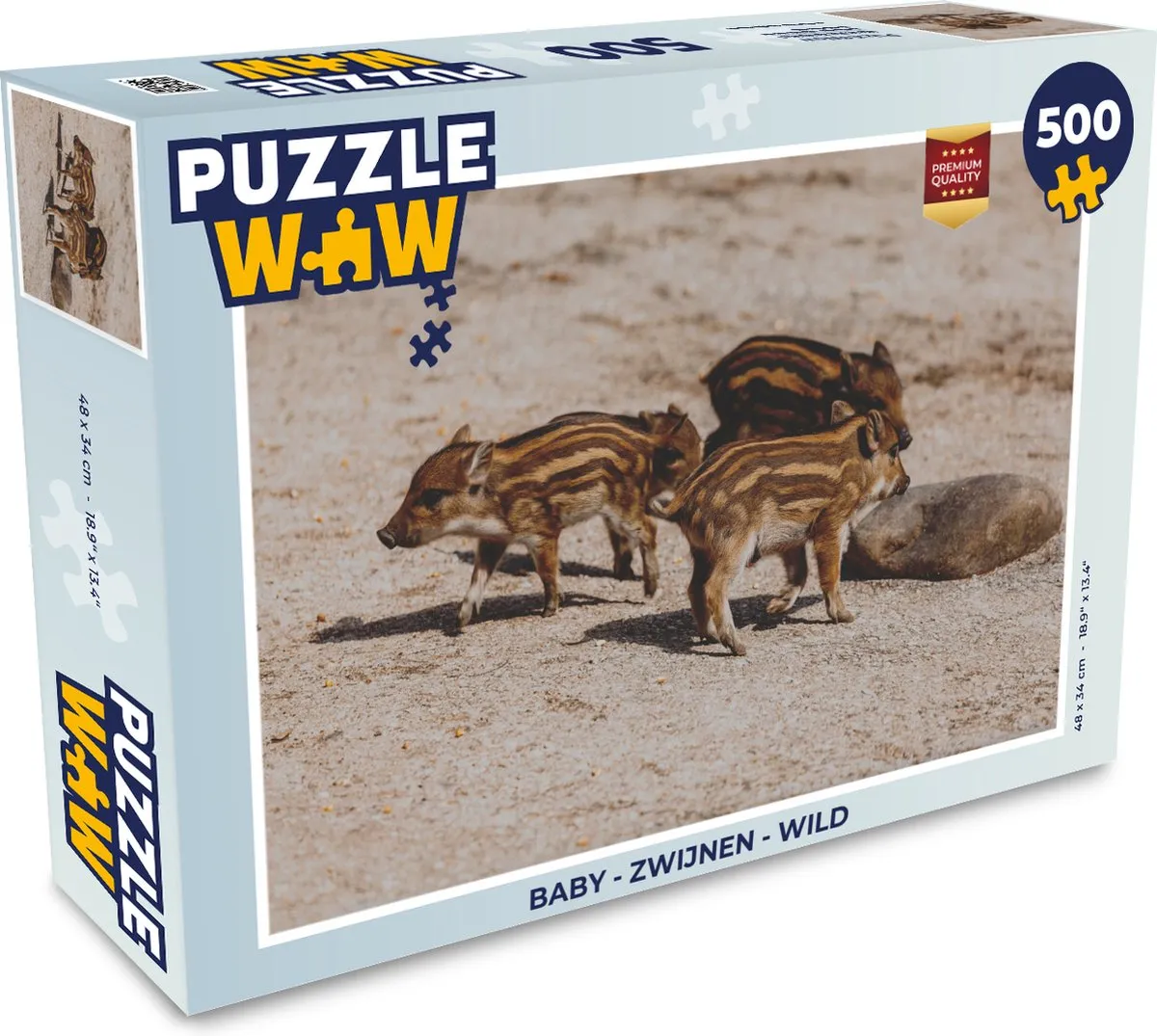 PuzzleWow Zwijnen Wild Legpuzzel 500 Stuks