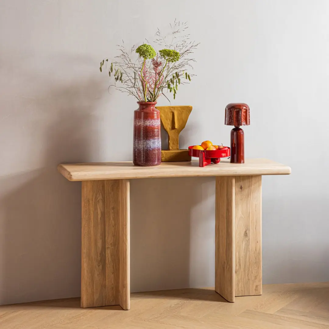 WOOOD Ato Bijzettafel Mangohout 135cm Naturel - afbeelding 3 van 6