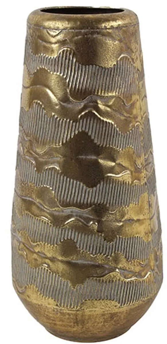 Countryfield Vaas Peggie metaal L19B19H40,5CM goud
