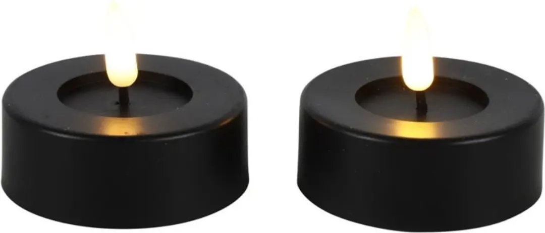 Countryfield LED Theelicht Rustiek Zwart - 2 Stuks - afbeelding 2 van 2