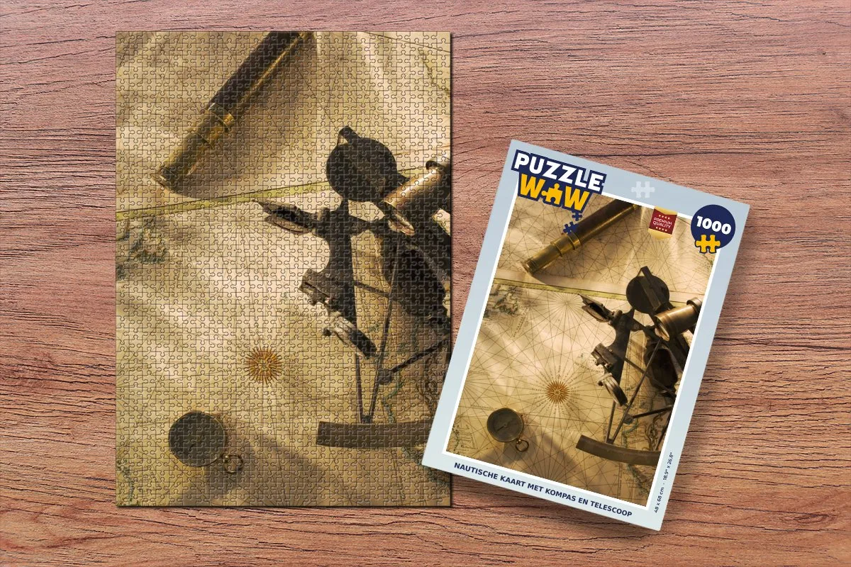PuzzleWow Nautische Kaart Legpuzzel 1000 Stuks - Multicolor
