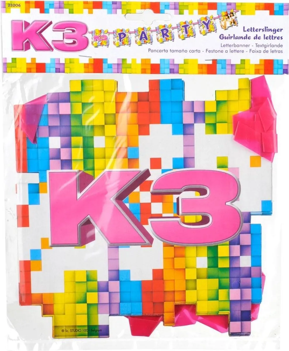 K3 Letterslinger STUDIO 100 VINTAGE - Bonte kleuren