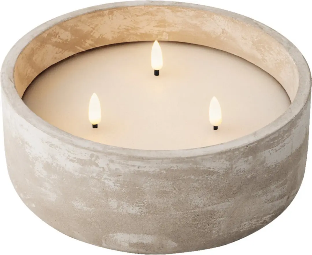 Lumineo LED Kaars Beton 20x8cm Warm Wit - afbeelding 4 van 4