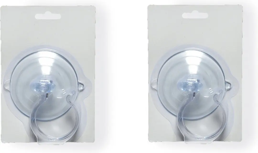 3x stuks grote zuignappen haakjes/ophanghaakjes transparant 8,5 cm