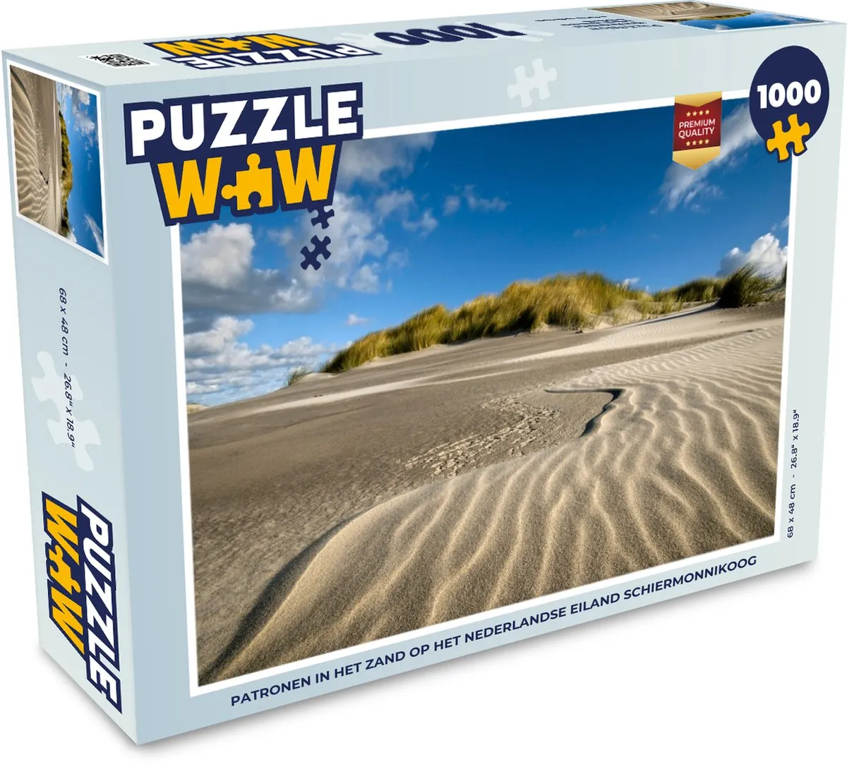 PuzzleWow Legpuzzel Schiermonnikoog 1000 Stuks - Multicolor
