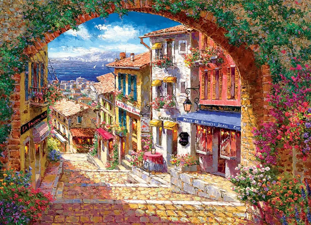 Cobble Hill Cagnes-sur-Mer Legpuzzel 500 Stukjes - afbeelding 2 van 5