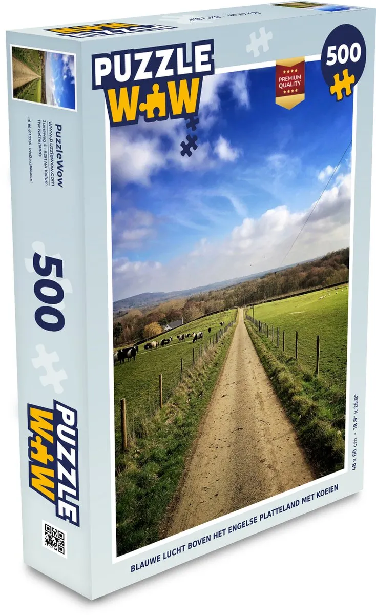 PuzzleWow Wolken & Koe Legpuzzel 500 Stuks