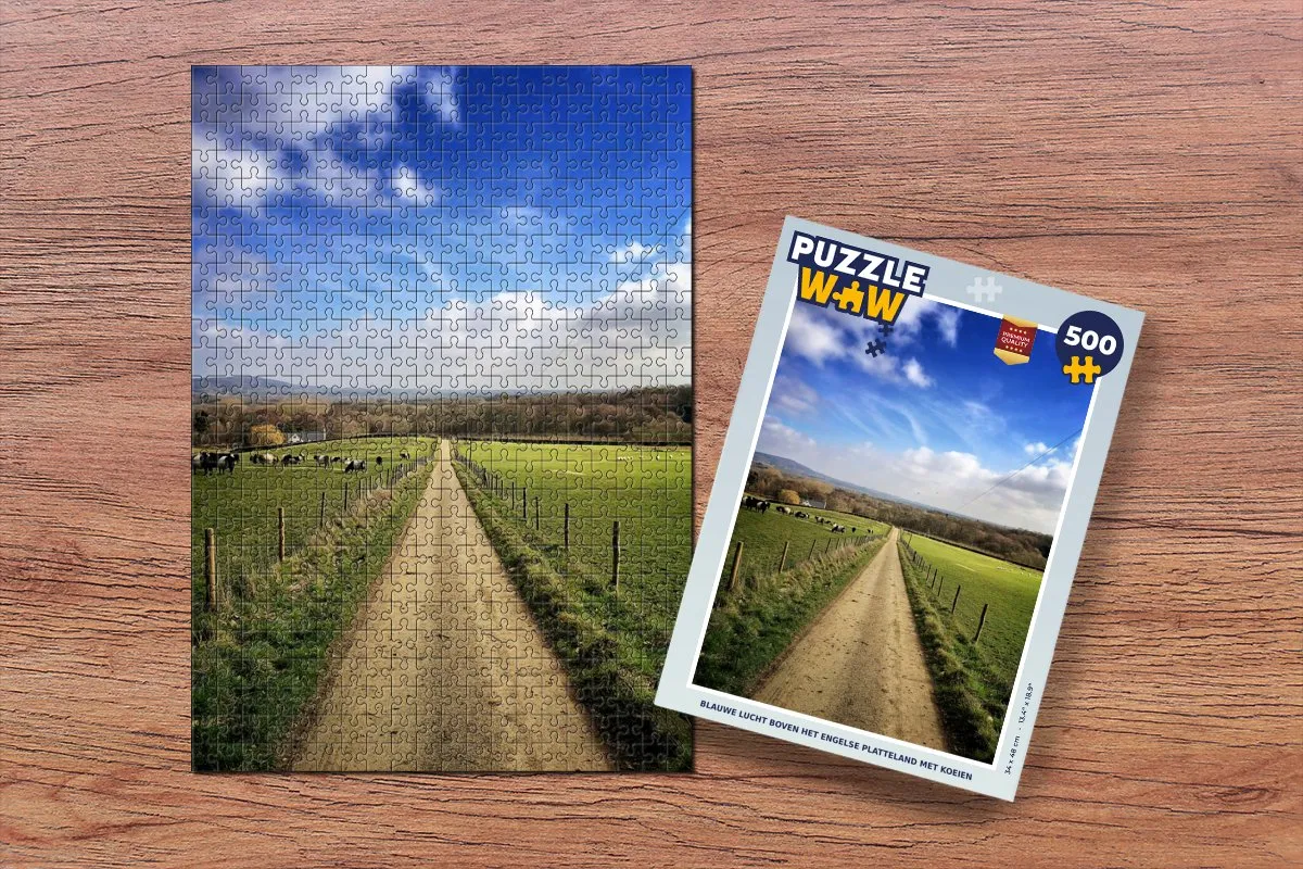 PuzzleWow Wolken & Koe Legpuzzel 500 Stuks - Multicolor