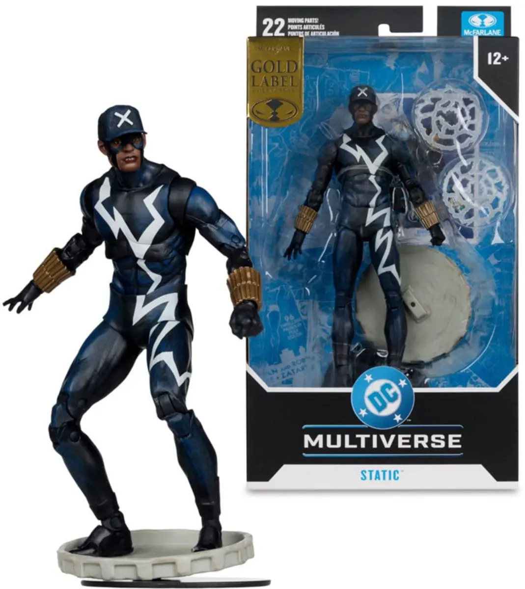 McFarlane Toys Static Shock Trial by Fire Gold Label Action Figuur 18cm - afbeelding 6 van 6