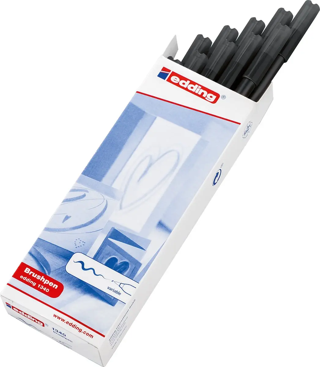 edding 1340 brushpen zwart
