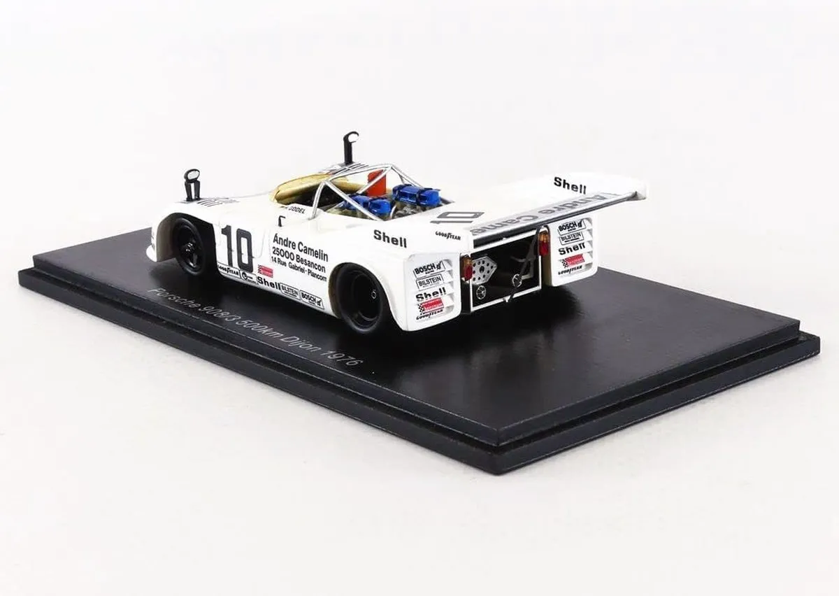 Porsche 908/3 #10 500km Dijon 1976 - 1:43 Spark - Blauw/Zwart/Wit